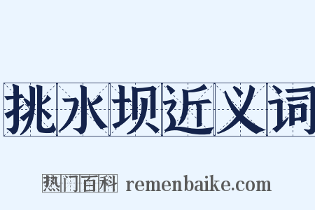 挑水坝近义词是什么意思的图片